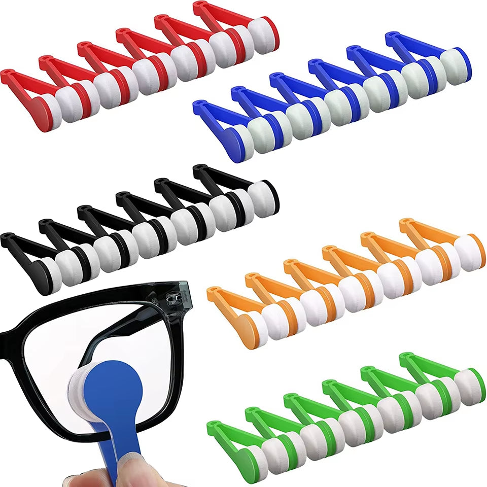 Mini Sun Glasses Eyeglass Microfiber Cleaner Soft Brush Cleaning Tool Glasses Accessories Cleaning Clip