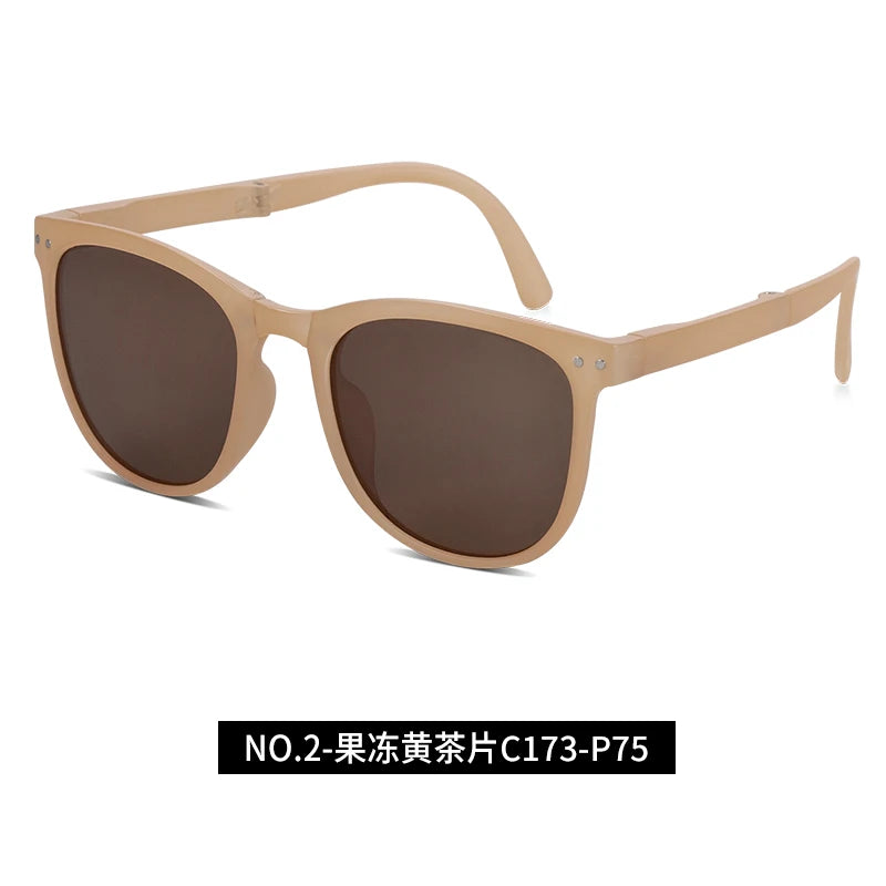 New Sunglasses Arrivals Eco Friendly Tortoiseshell Tr90 Custom Polarized Folding Sunglasses