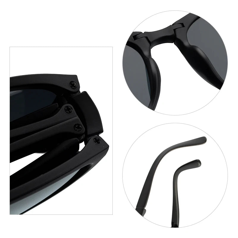 New Sunglasses Arrivals Eco Friendly Tortoiseshell Tr90 Custom Polarized Folding Sunglasses