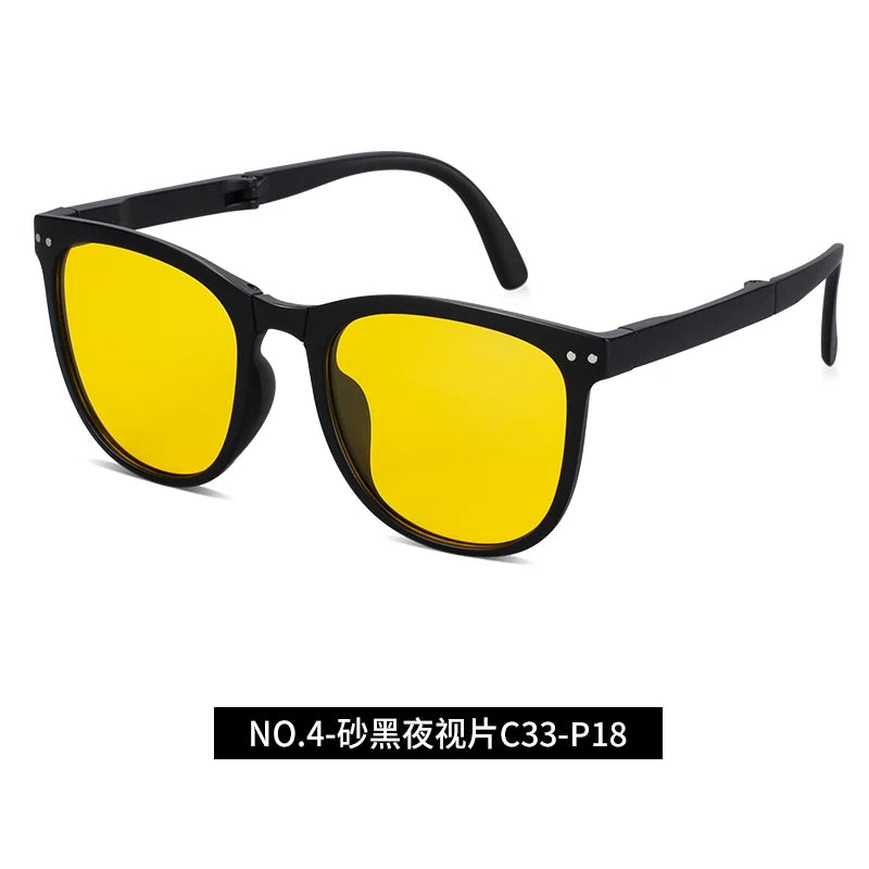 New Sunglasses Arrivals Eco Friendly Tortoiseshell Tr90 Custom Polarized Folding Sunglasses