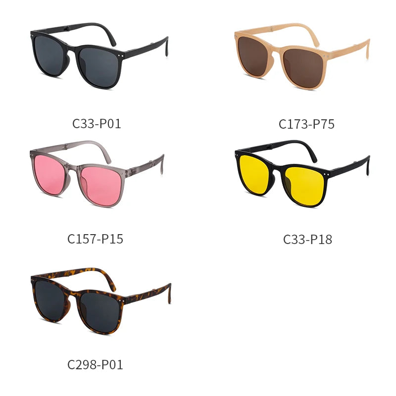New Sunglasses Arrivals Eco Friendly Tortoiseshell Tr90 Custom Polarized Folding Sunglasses