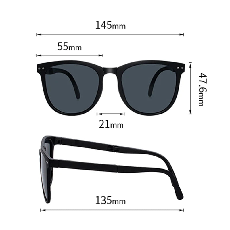 New Sunglasses Arrivals Eco Friendly Tortoiseshell Tr90 Custom Polarized Folding Sunglasses