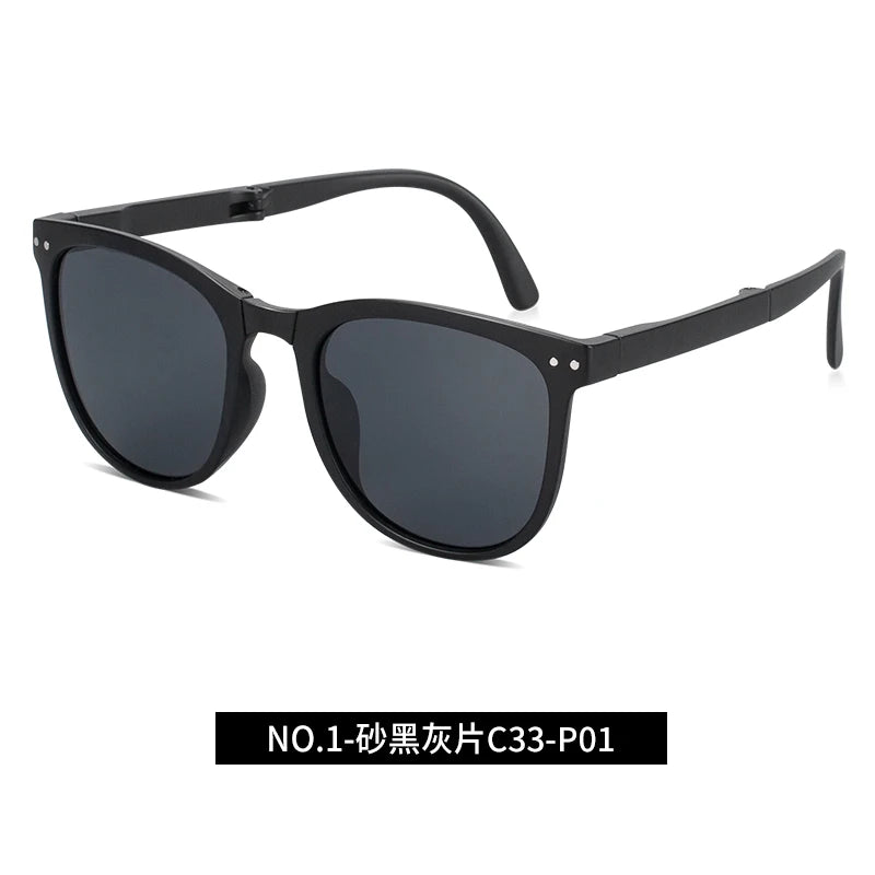 New Sunglasses Arrivals Eco Friendly Tortoiseshell Tr90 Custom Polarized Folding Sunglasses