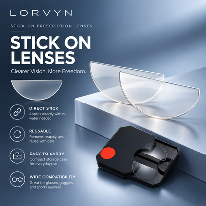 LORVYN™ Stick-On Prescription Lenses for Sports Glasses & Goggles