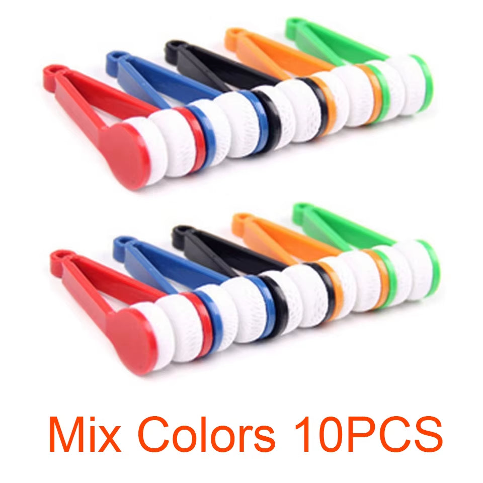 Mini Sun Glasses Eyeglass Microfiber Cleaner Soft Brush Cleaning Tool Glasses Accessories Cleaning Clip